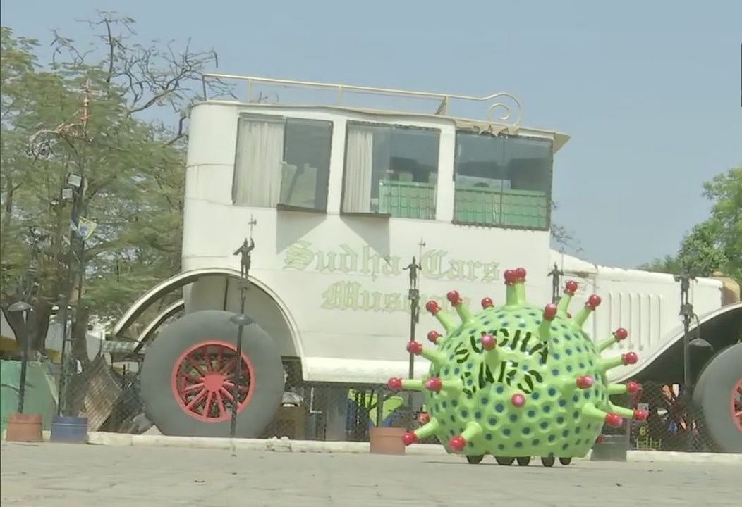 Hyderabad man creates ‘corona car’ for public awareness