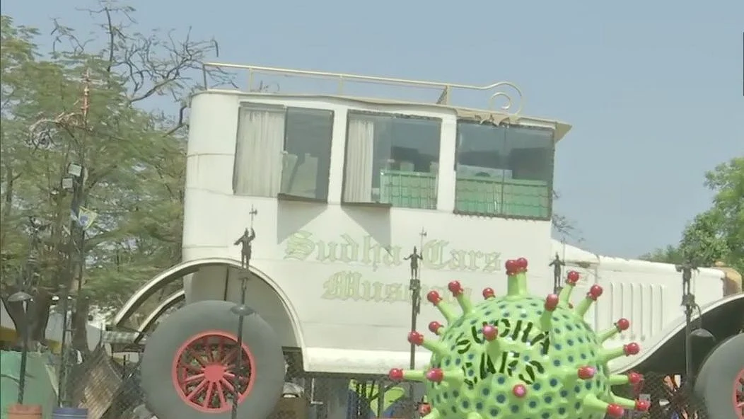 Hyderabad man creates ‘corona car’ for public awareness