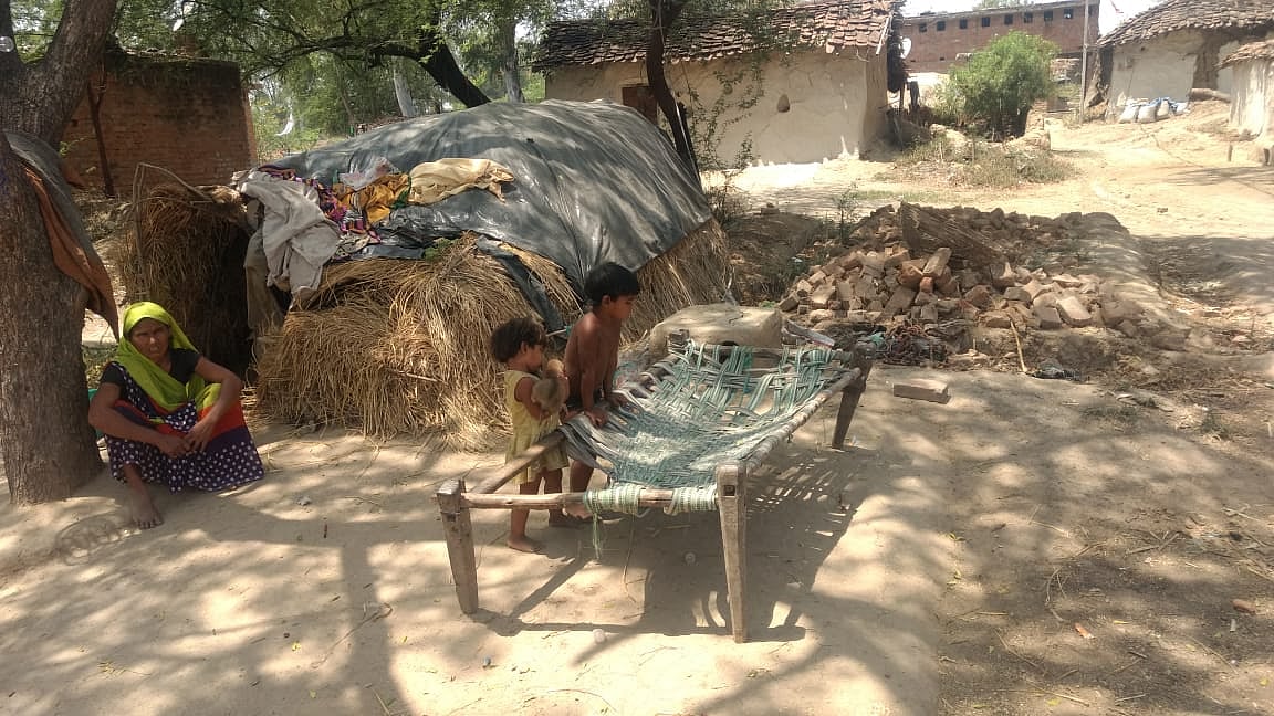 Villagers in Rajaram Ka Purvawho have run out of foodgrains