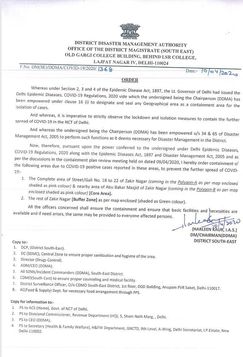 Coronavirus LIVE: 183 new positive cases in Delhi, 154 linked to tablighi jamaat, part of Zakir Nagar sealed