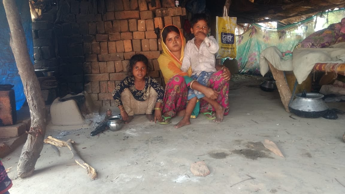 Villagers in Rajaram Ka Purvawho have run out of foodgrains