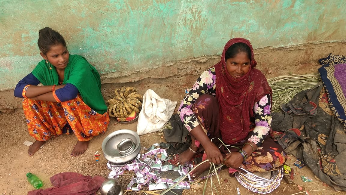 Villagers in Rajaram Ka Purvawho have run out of foodgrains