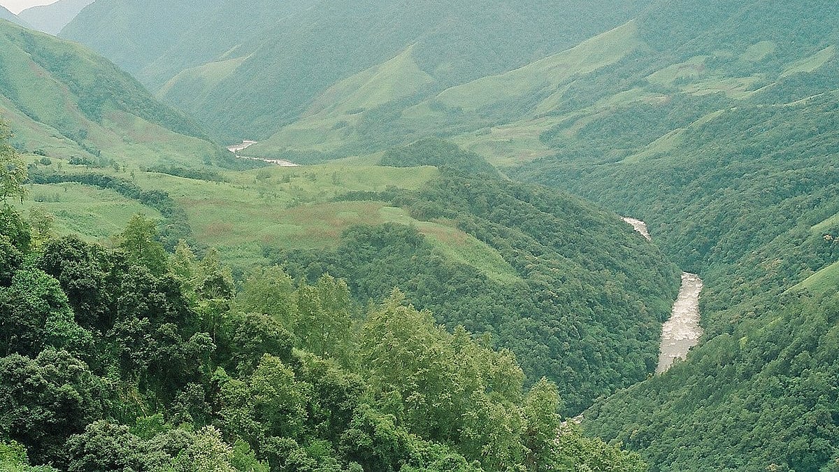 An aerial view of the Dibang Valley