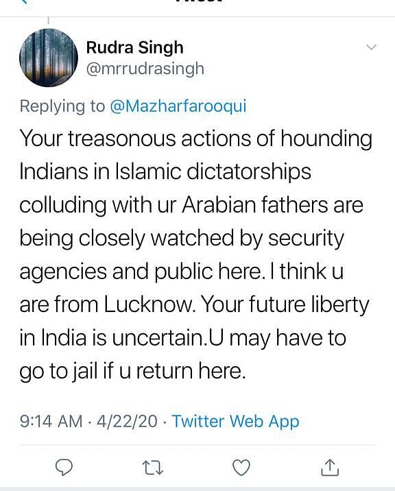 Gulf News editor in Dubai receives threats from BJP’s IT cell and verified accounts