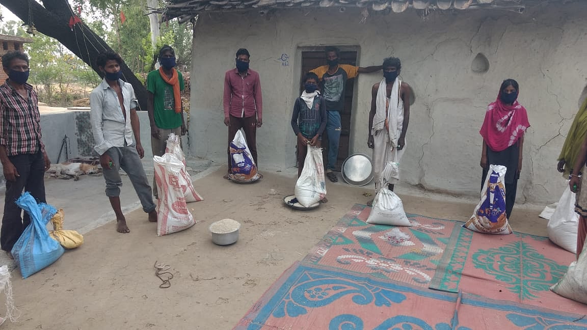 Villagers in Rajaram Ka Purvawho have run out of foodgrains