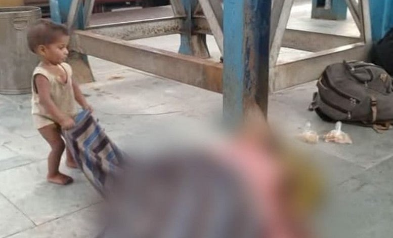 Migrant workers’ plight: Toddler’s failed attempt to wake up dead mother leaves netizens, humanity shaken 