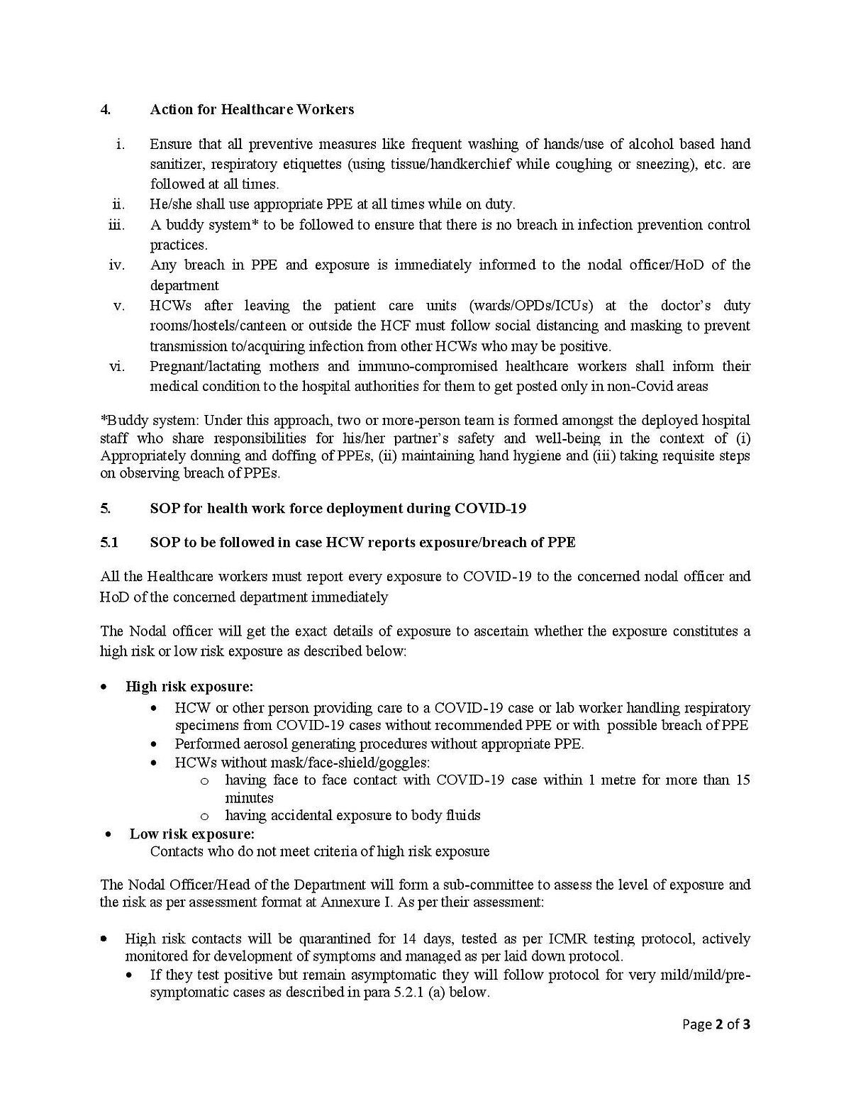 Union Health Ministry ends mandatory COVID-19 testing,14-day quarantine of all health workers     