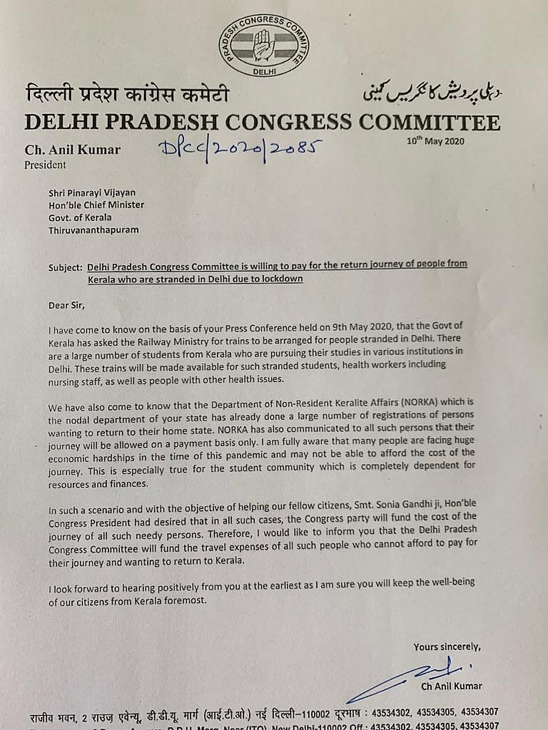 Kerala govt leaves Malayalis stranded in Delhi, refuses to arrange Shramik Trains