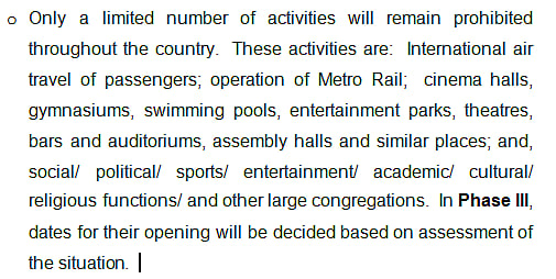 MHA issues guidelines for lockdown 5: See what is allowed, what’s not