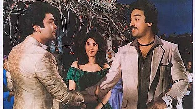 Rishi Kapoor, Kamal Haasan and Dimple Kapadia (Photo Courtesy: Twitter)