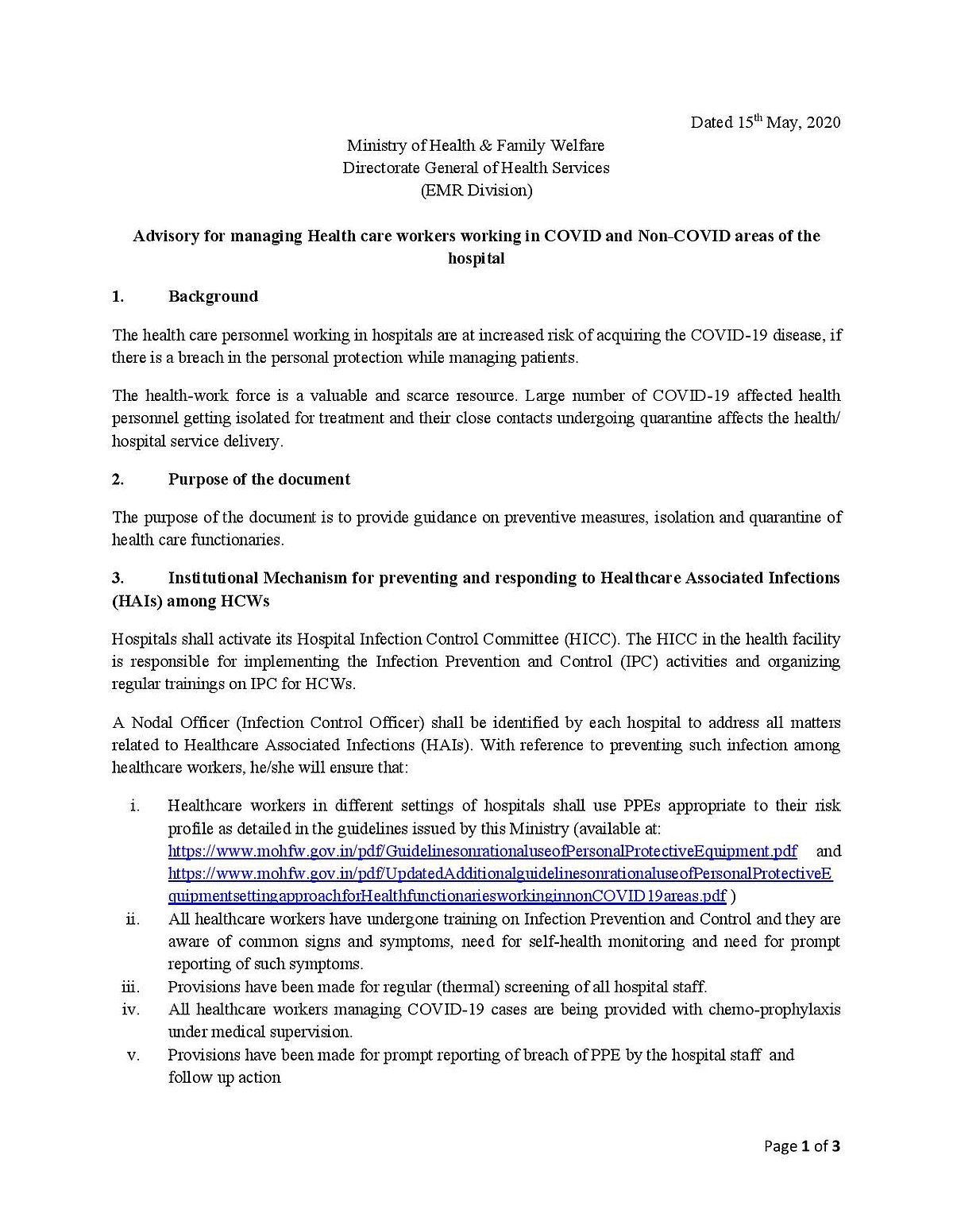 Union Health Ministry ends mandatory COVID-19 testing,14-day quarantine of all health workers     