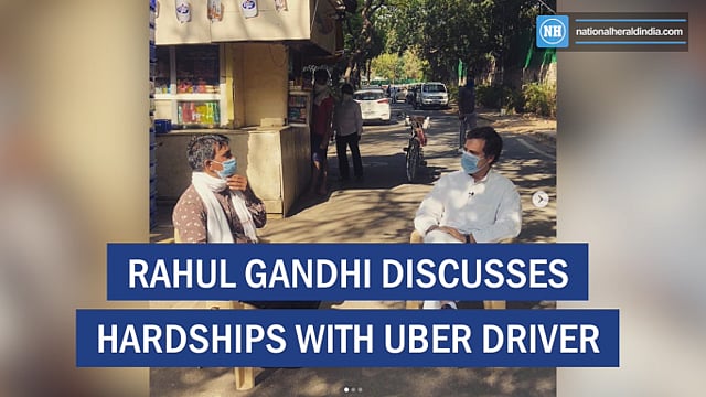 Rahul Gandhi discusses hardships with Uber driver