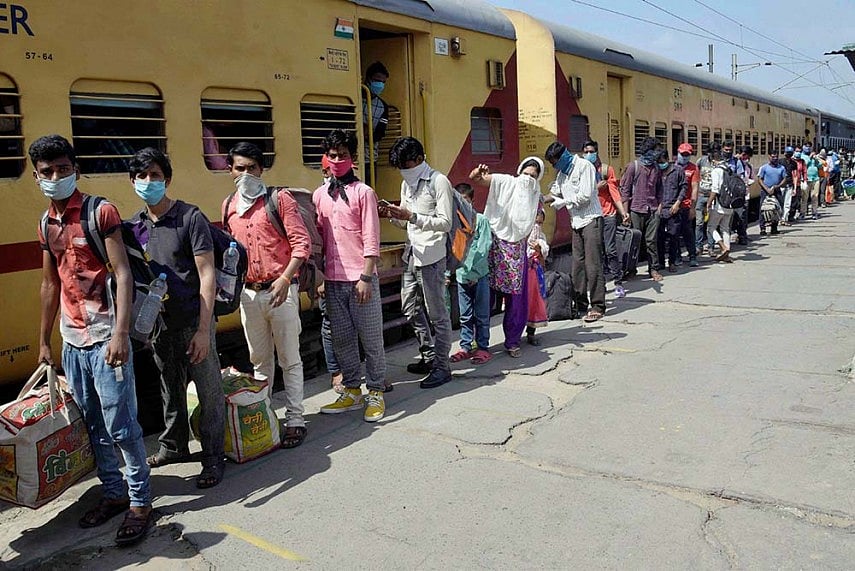 BJP Govt promotes slavery and bonded labour, cancels trains for migrants