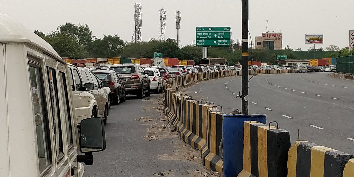 Long traffic snarls on Delhi-Gurugram border on NH-48 after traffic restrictions on cross-border movement