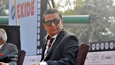 Cricket legend Sunil Ganaskar (IANS Photo)