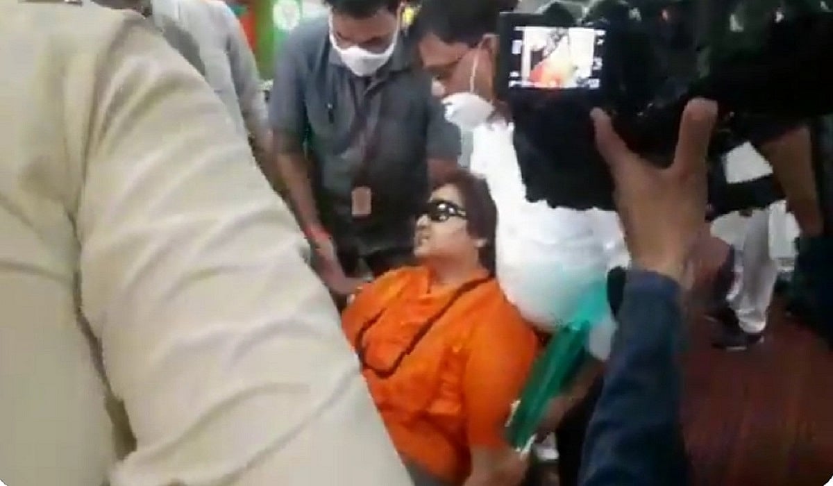Sadhvi Pragya Thakur falls ill at BJP event in Bhopal