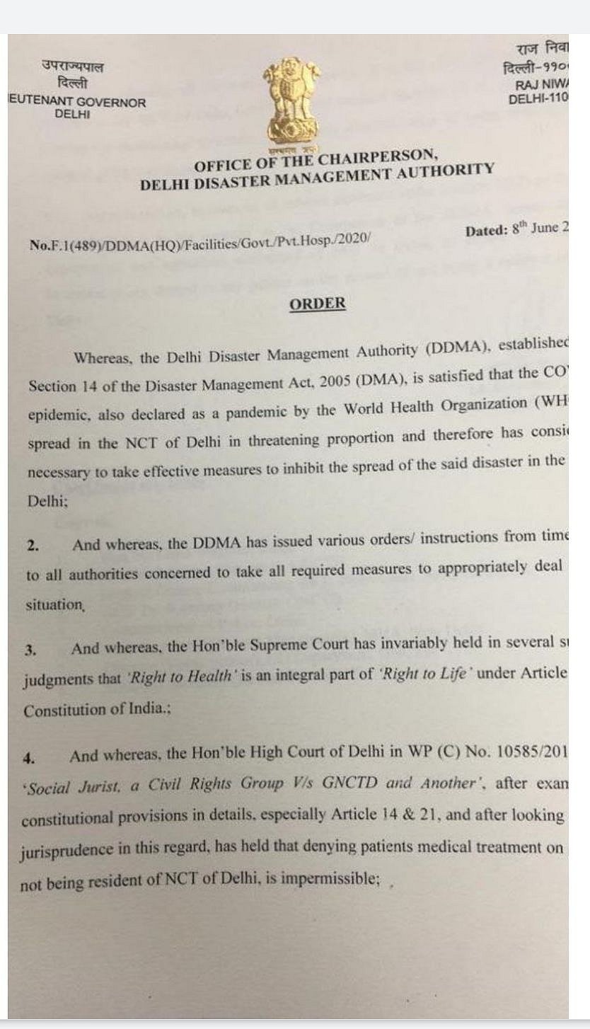 Delhi LG overturns Kejriwal’s order to reserve COVID-19 hospital beds for residents of Delhi