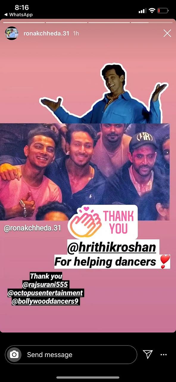 Hrithik Roshan helps 100 Bollywood dancers in corona crisis; transfers money directly into their accounts