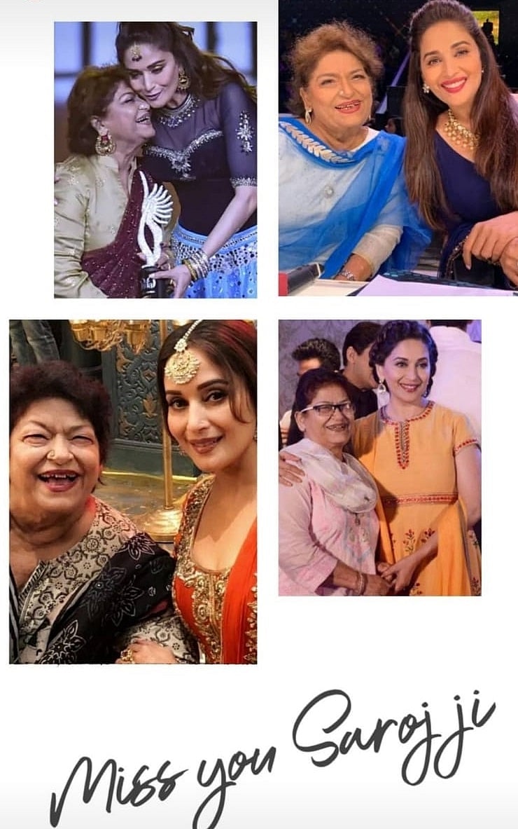 Madhuri Dixit recalls working with late Saroj Khan in ‘Devdas’