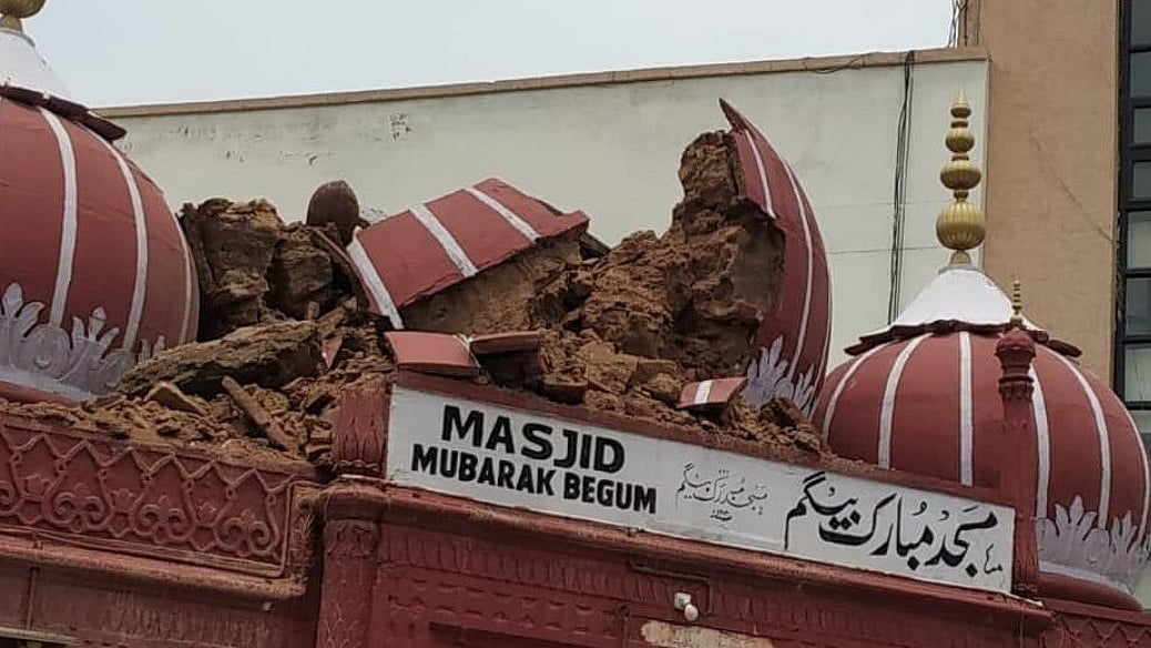 Mubarak Begum Ki Masjid: Heavy rains damage a rare mosque built by a woman  