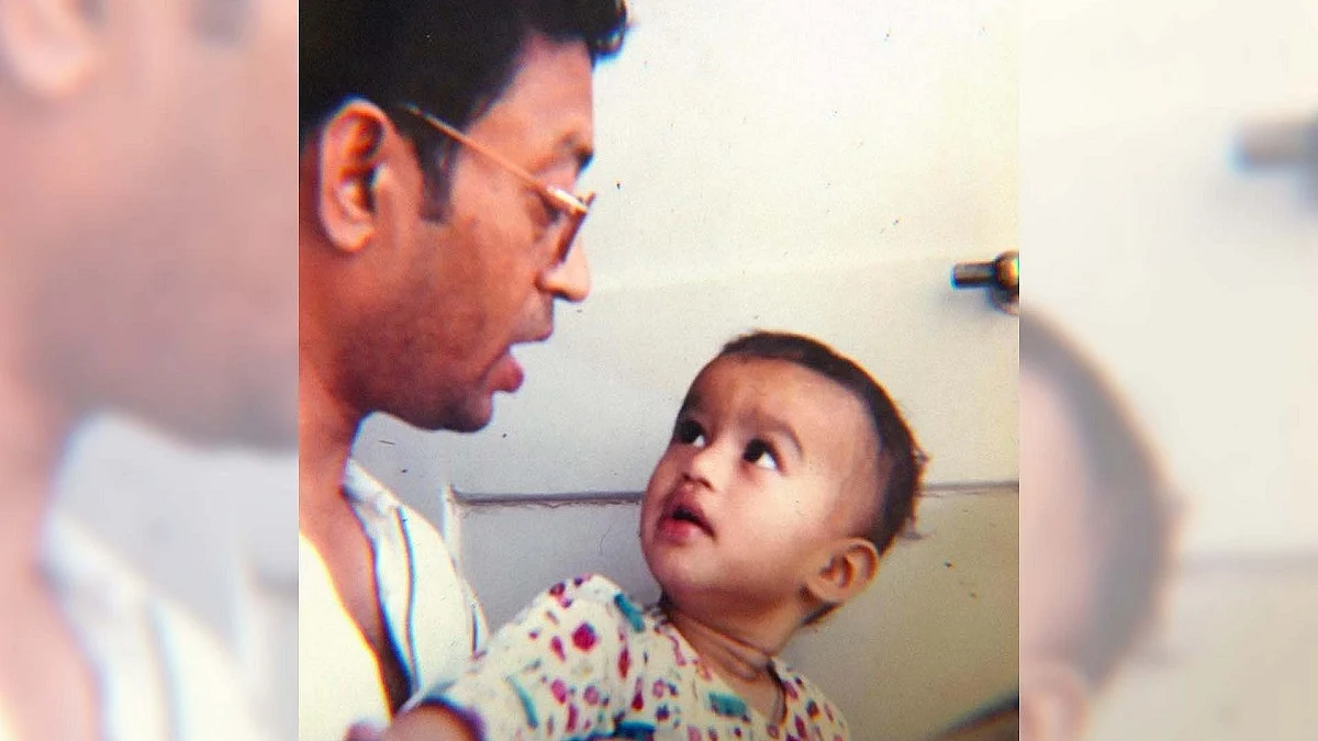 Late actor Irrfan Khan and son Babil (Photo Courtesy: IANS)