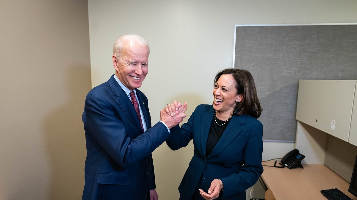 Democratic Party presidential nominee Joe Biden with Senator Kamala Harris (Photo courtesy: Twitter/ @JoeBiden)
