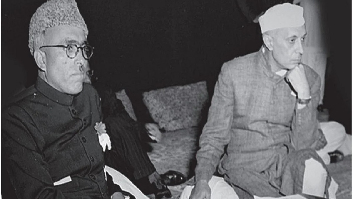  Sheikh Abdullah with Jawaharlal Nehru &nbsp;
