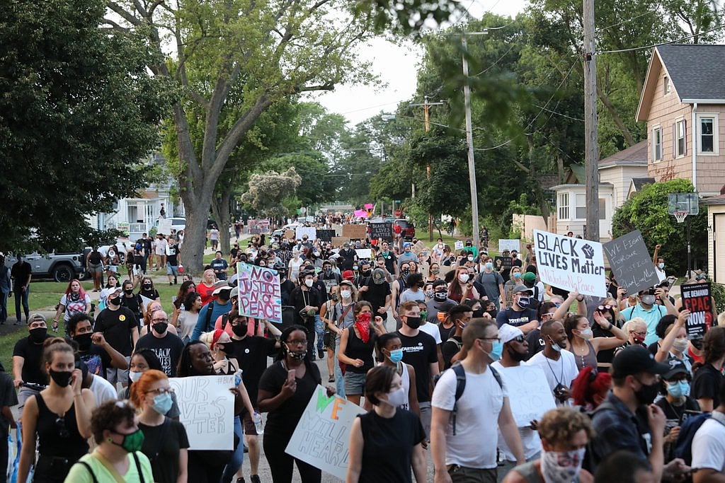 Kenosha protesters clash with police after Black man shot