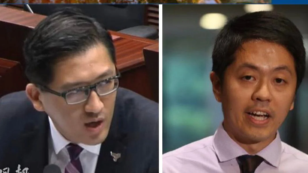 Pro-democracy legislators Ted Hui and Lam Cheuk-ting