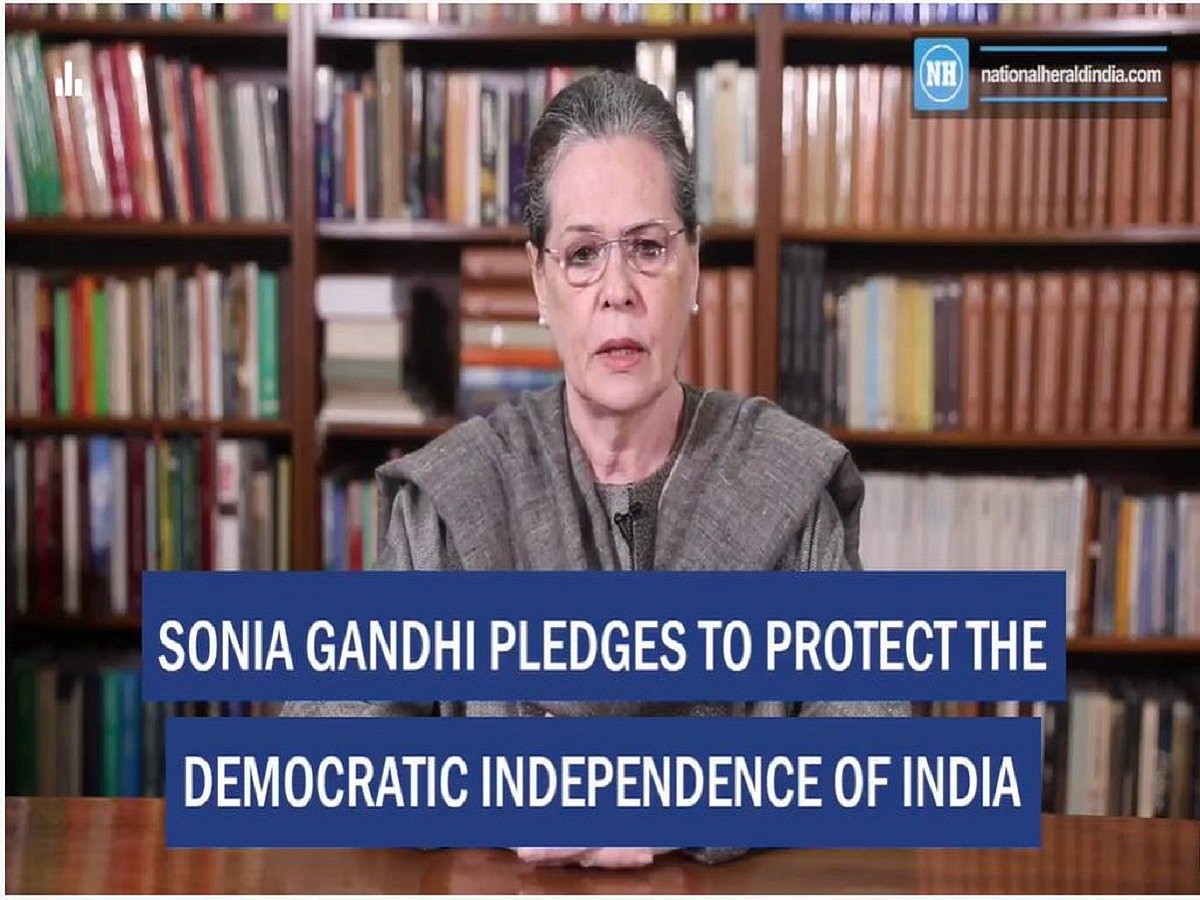 Sonia Gandhi pledges to protect the democratic Independence of India