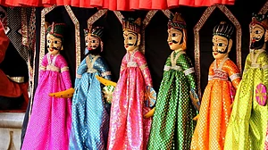 Ramlila with wooden puppets in Varanasi this year