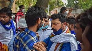 Bhim Army protests at Safdarjung Hospital, demands death penalty for Hathras gang-rape culprits
