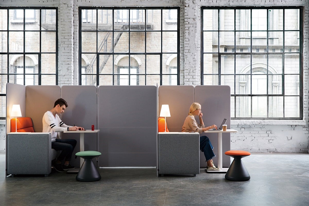 Office furniture in time of COVID-19 pandemic: Box yourself in hygiene Square Series