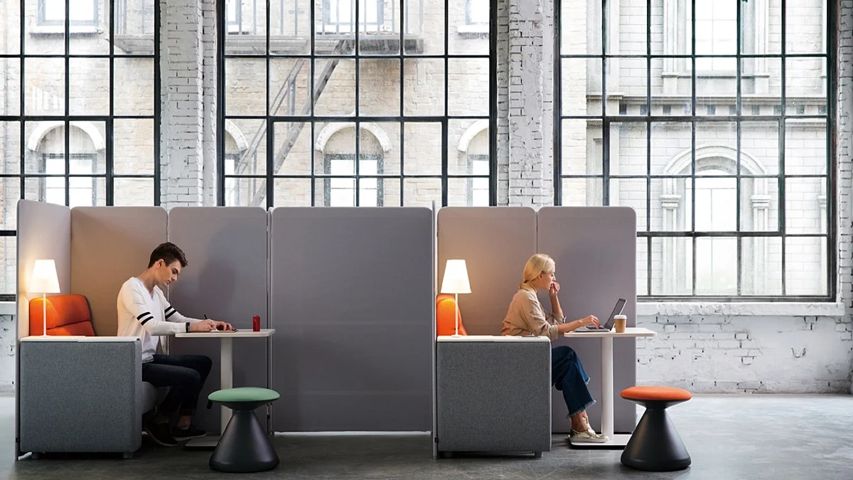 Office furniture in time of COVID-19 pandemic: Box yourself in hygiene Square Series