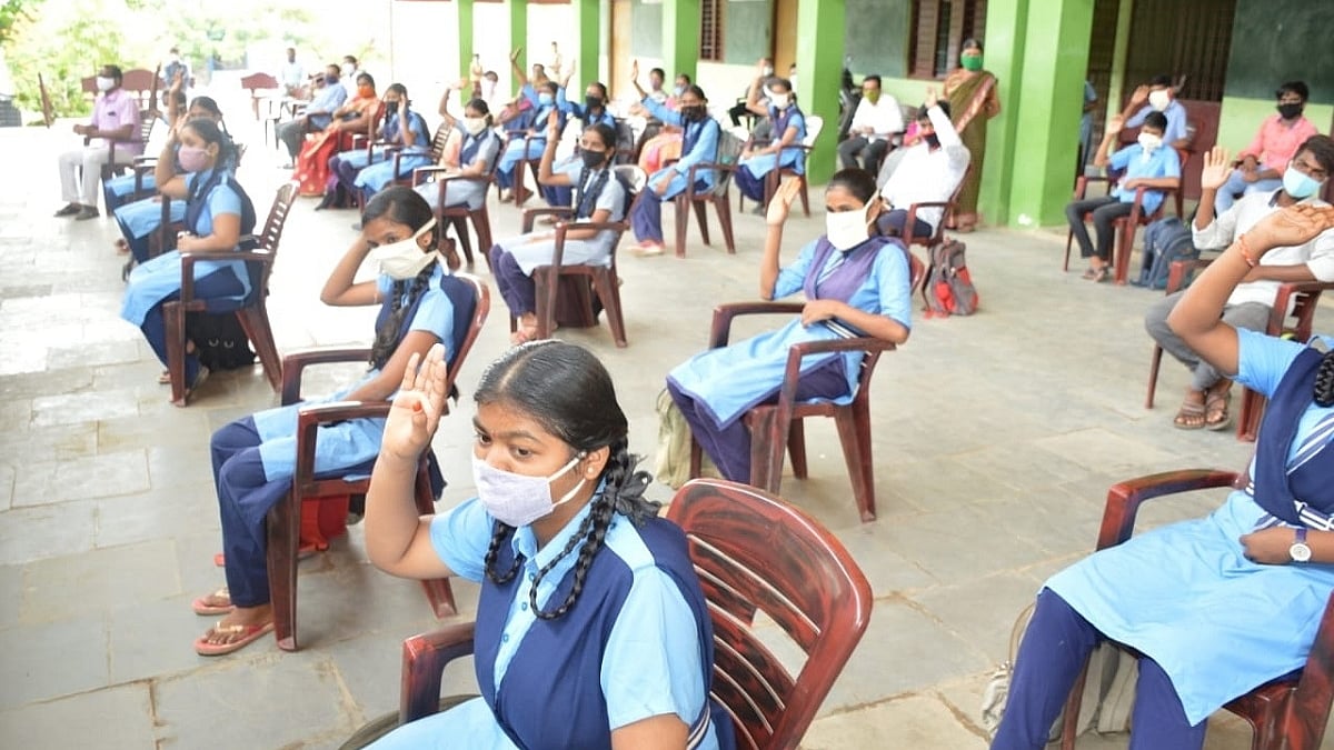 Students have choice between regular, online classes as schools reopen in Andhra Pradesh on Monday