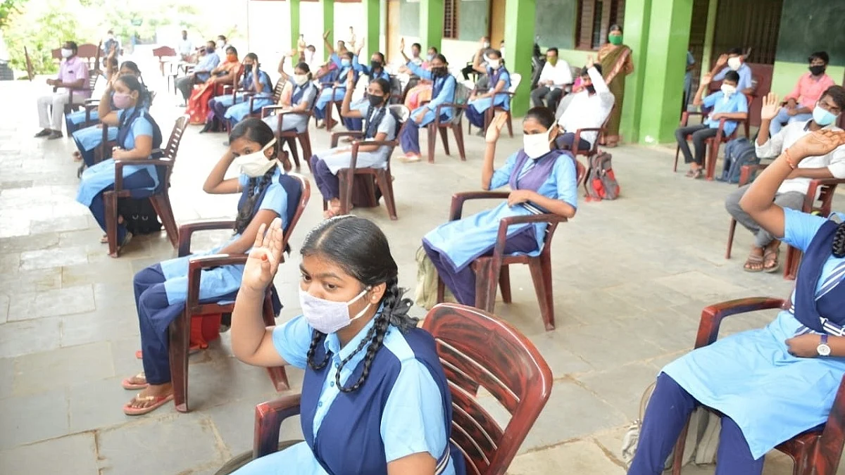 Students have choice between regular, online classes as schools reopen in Andhra Pradesh on Monday