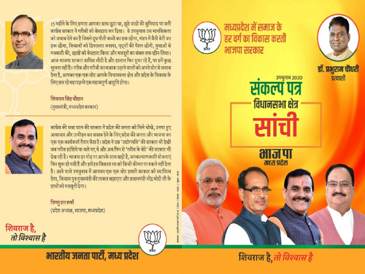 Jyotiraditya Scindia finds no place in BJP’s manifesto for 28 seats going for bypolls in MP