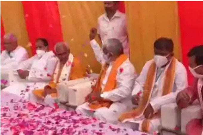 Caught on camera: UP BJP chief showers flower petals on MLA Surendra Singh days after serving him notice