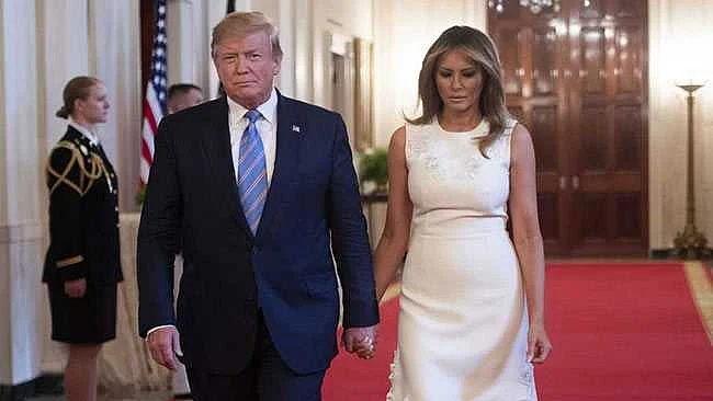 US President Donald Trump and First Lady Melania Trump (Photo Courtesy: Twitter/@ndtv)