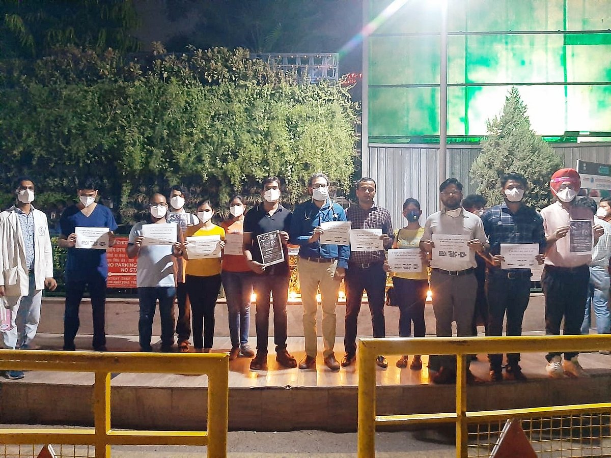 AIIMS doctors hit streets as mark of solidarity with Hathras case victim  