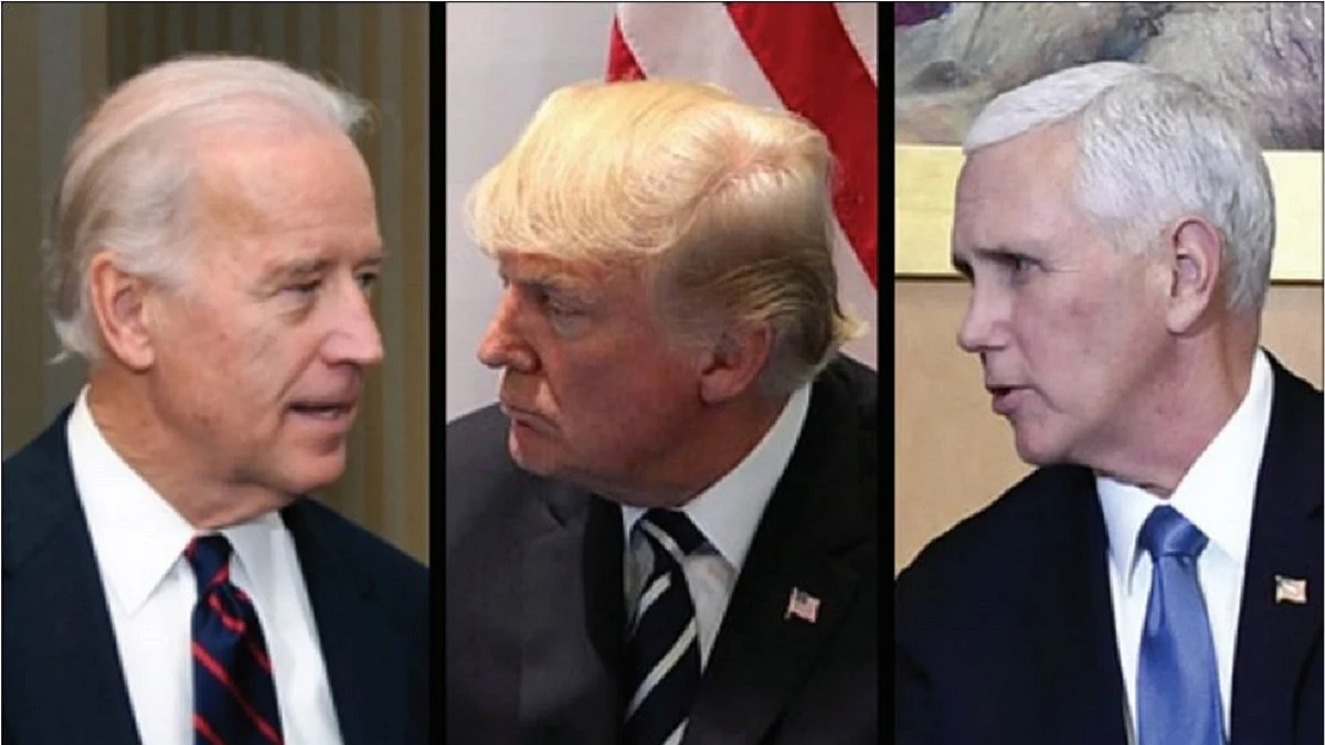 &nbsp; Joe Biden, Donald Trump and Mike Pence &nbsp;