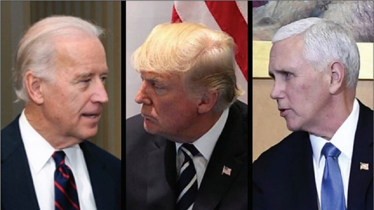&nbsp; Joe Biden, Donald Trump and Mike Pence &nbsp;