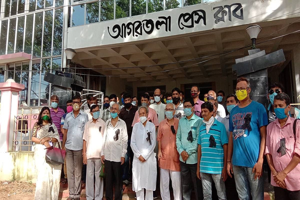 Tripura journalists protest against attack on media