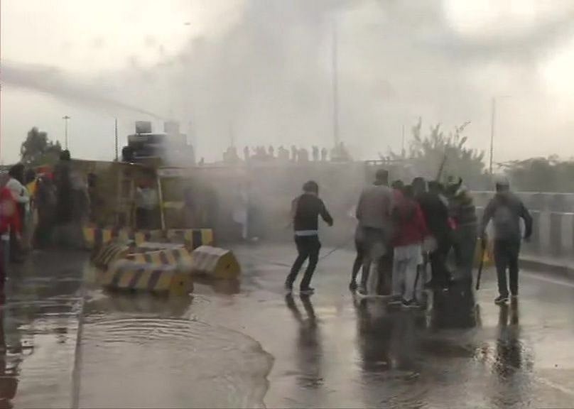 Haryana Police uses water cannons, tear gas to disperse Punjab farmers at Shambhu border