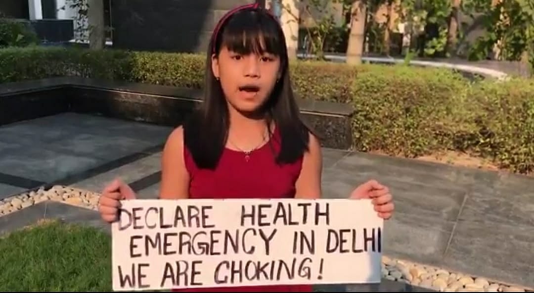 ‘Declare health emergency in Delhi,’ 9-year-old climate activist requests govt as pollution spikes  