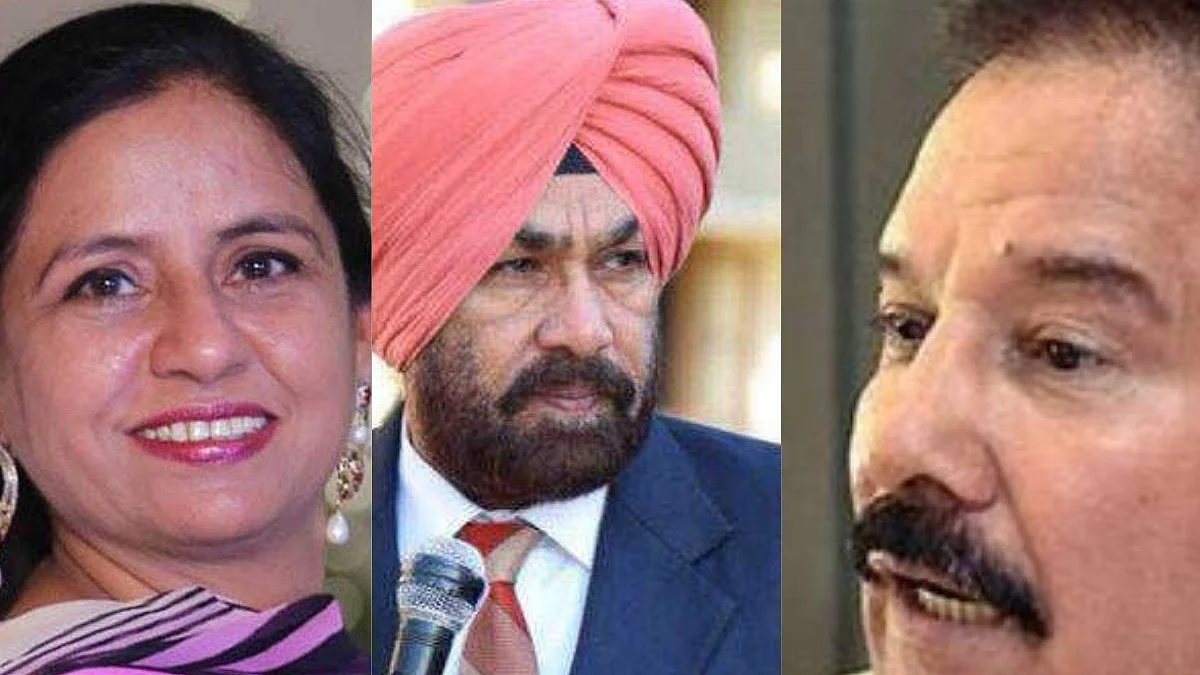(From left) Arjuna awardee hockey player Rajbir Kaur, Arjuna awardee basketball player Sajjan Singh Cheema and Arjuna awardee wrestler Kartar Singh