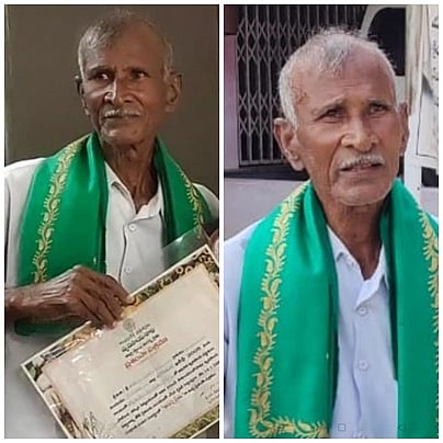 Model Andhra farmer Khandavu Prasada Rao returns honours protesting farm laws