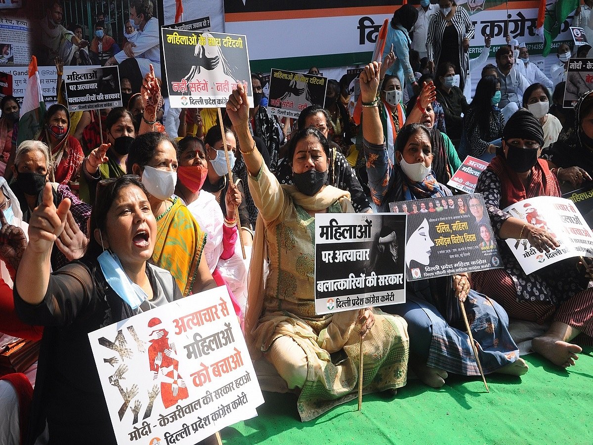 Delhi Congress, Youth Congress, Women Congress in Bharat Bandh support