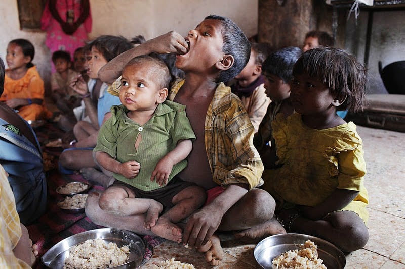 Malnourished Indian children (Photo Courtesy: Social Media/Youth Ki Awaaz)&nbsp;