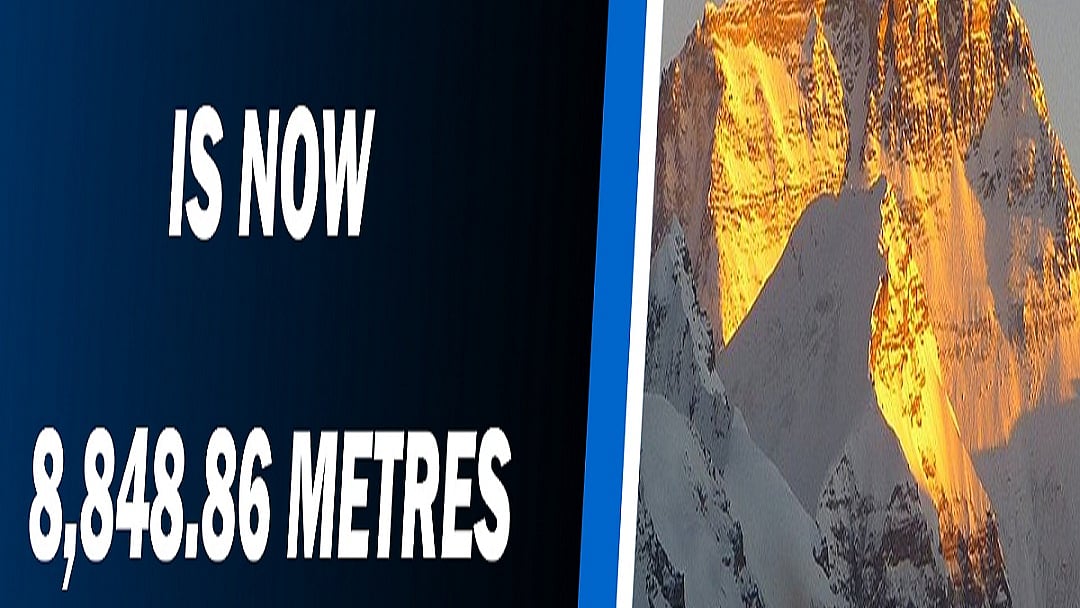 Mount Everest is now 8,848.86 metres tall